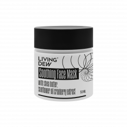 Успокаивающая маска для лица с маслом ши, маслом цветов подсолнечника и экстрактом клюквы