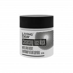 Очищающая маска для лица с маслом ши, маслом цветов подсолнечника и спирулиной 