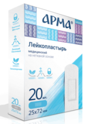 Лейкопластырь на нетканой основе 25х72 мм «Арма», 20 шт